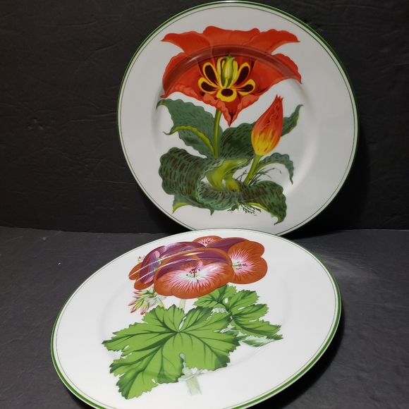Vintage 1983 Set Of 2 THE HALDON GROUP *Millefleur* Dinner Plates REPLACEMENT - Picture 2 of 7